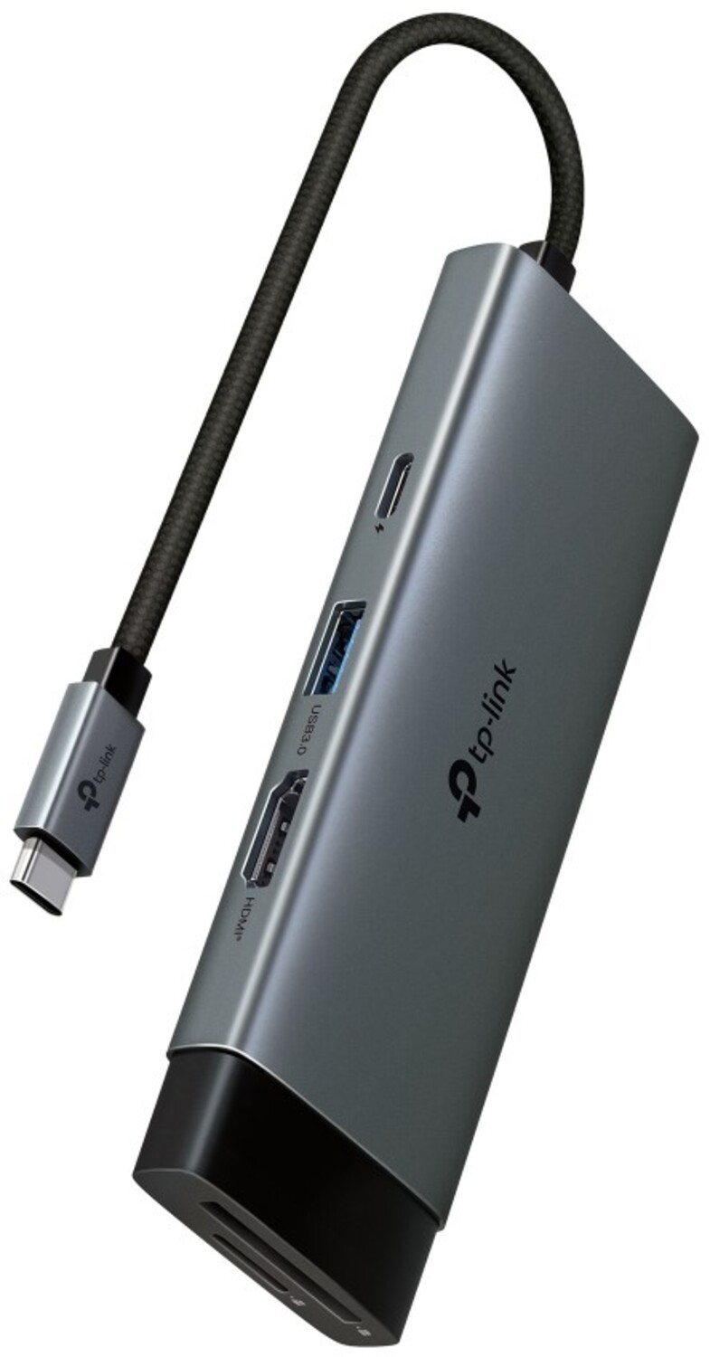 Хаб USB TP-Link USB-C 3xUSB3.0/1xHDMI/1xSD/1xmicroSD/1xPD (UH7021C) - Фото 1