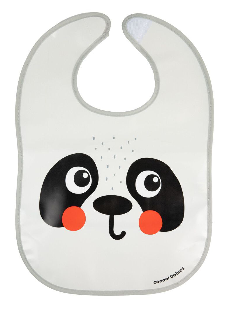 Слюнявчик Canpol babies с карманом Hello Little панда (9/232_whi) - Фото 1