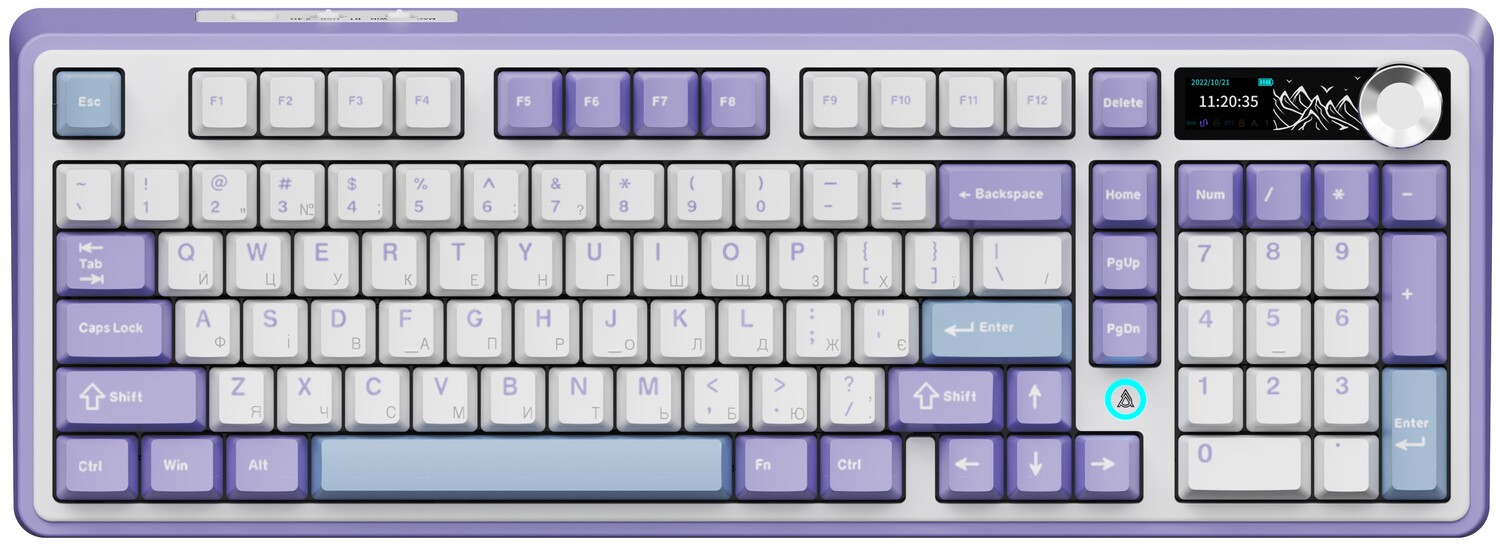 Клавиатура беспроводная игровая Ajazz AK980 Clear Sky Switch (AK980-CS-PWB) - Фото 1