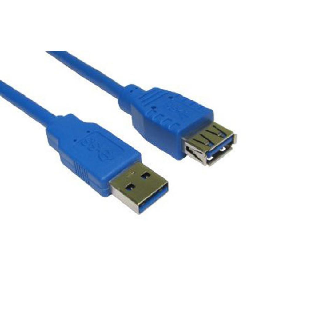 Кабель USB type A - USB type A Atcom USB 3.0 AM/AF 0.8m Blue (11202) - Фото 1