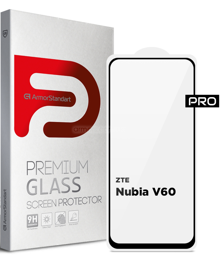 Защитное стекло для смартфона Armorstandart Pro for ZTE Nubia V60 Black (ARM78907) - Фото 1