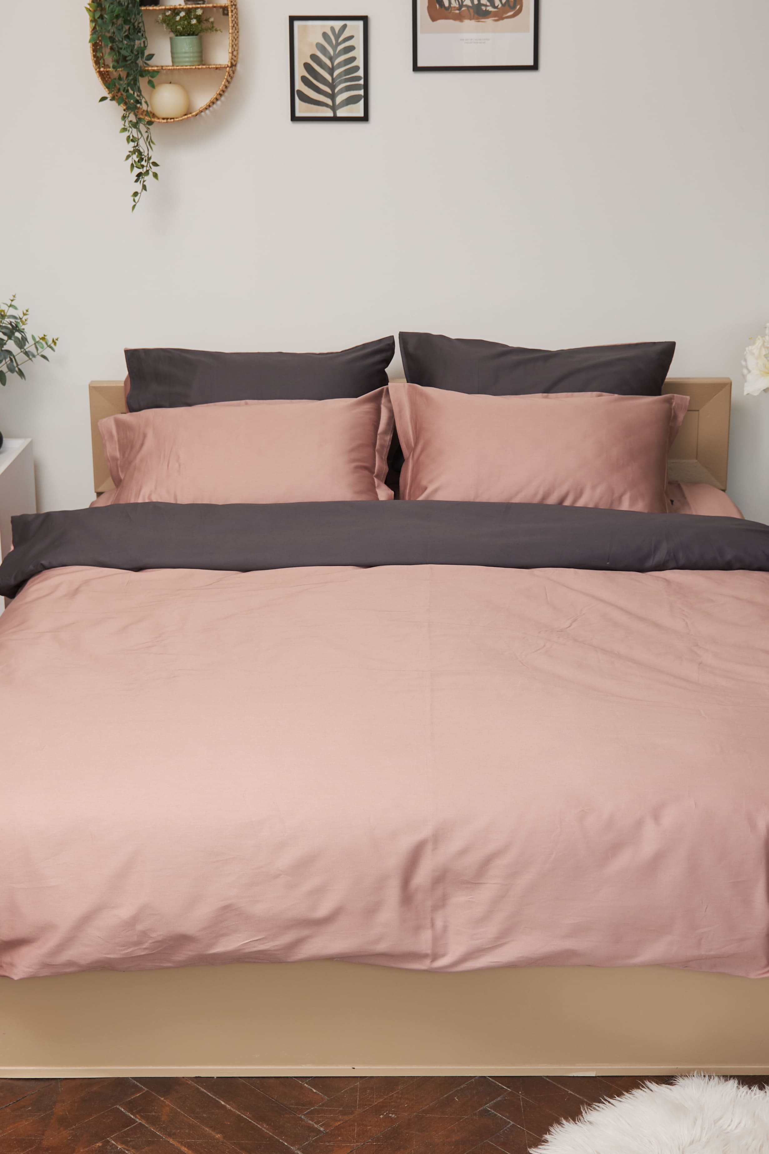 Комплект постельного белья Moon&Star King Size 220x240 Violet Satin Premium (MS-820000456) - Фото 1