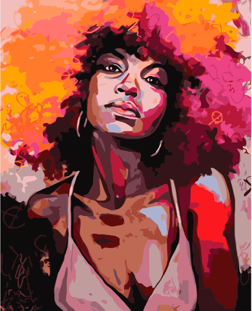 Картина за номерами Strateg Поп-арт: дівчина-соул 40х50 см (VA-0761) - Фото 1