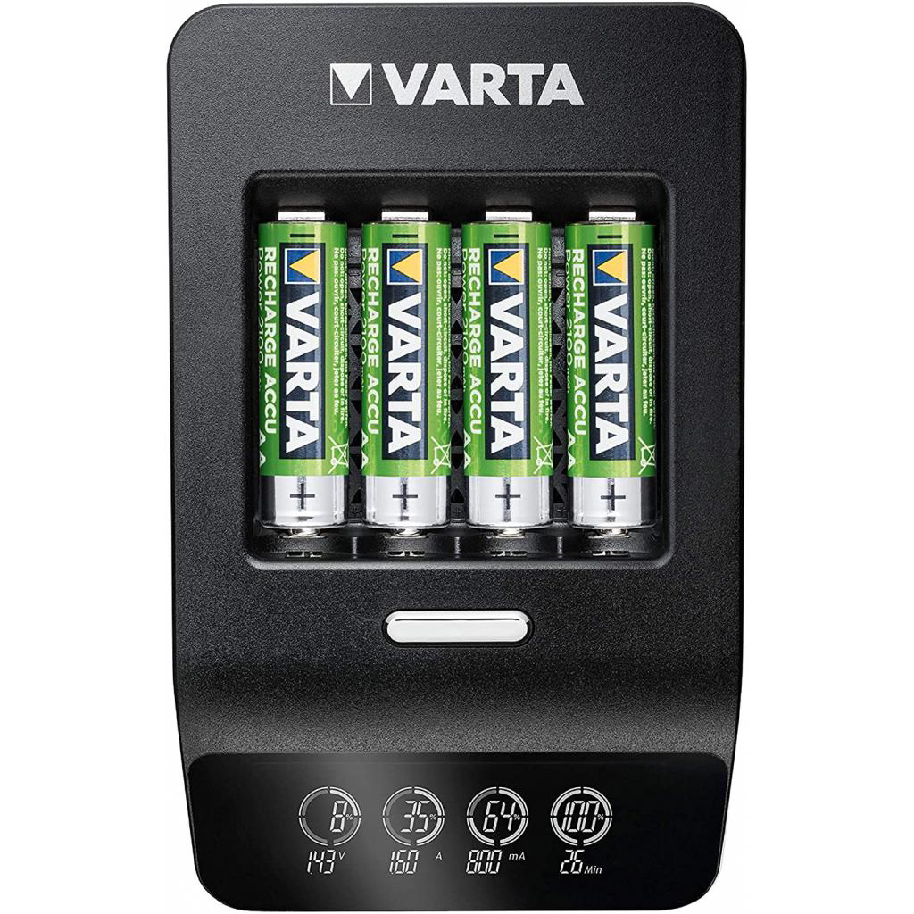 З/устройство для аккумуляторов AA/AAA Varta LCD Ultra Fast Plus Charger + 4xAA 2100 mAh (57685101441) - Фото 1