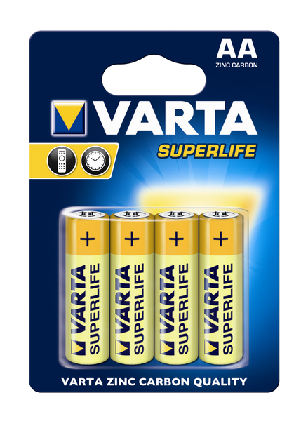 Батарейка тип AA Varta Superlife AA/LR06 Blister 4шт. - Фото 1