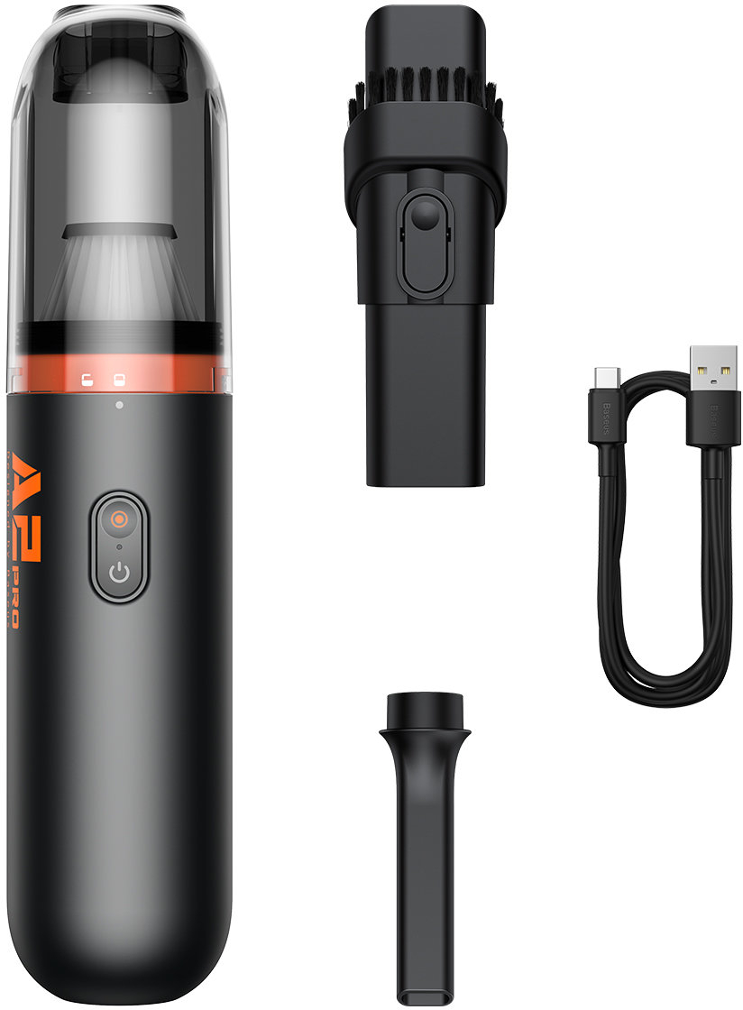 Пылесос ручной для автомобиля Baseus A2Pro Car Vacuum Cleaner Black (VCAQ040001) - Фото 1