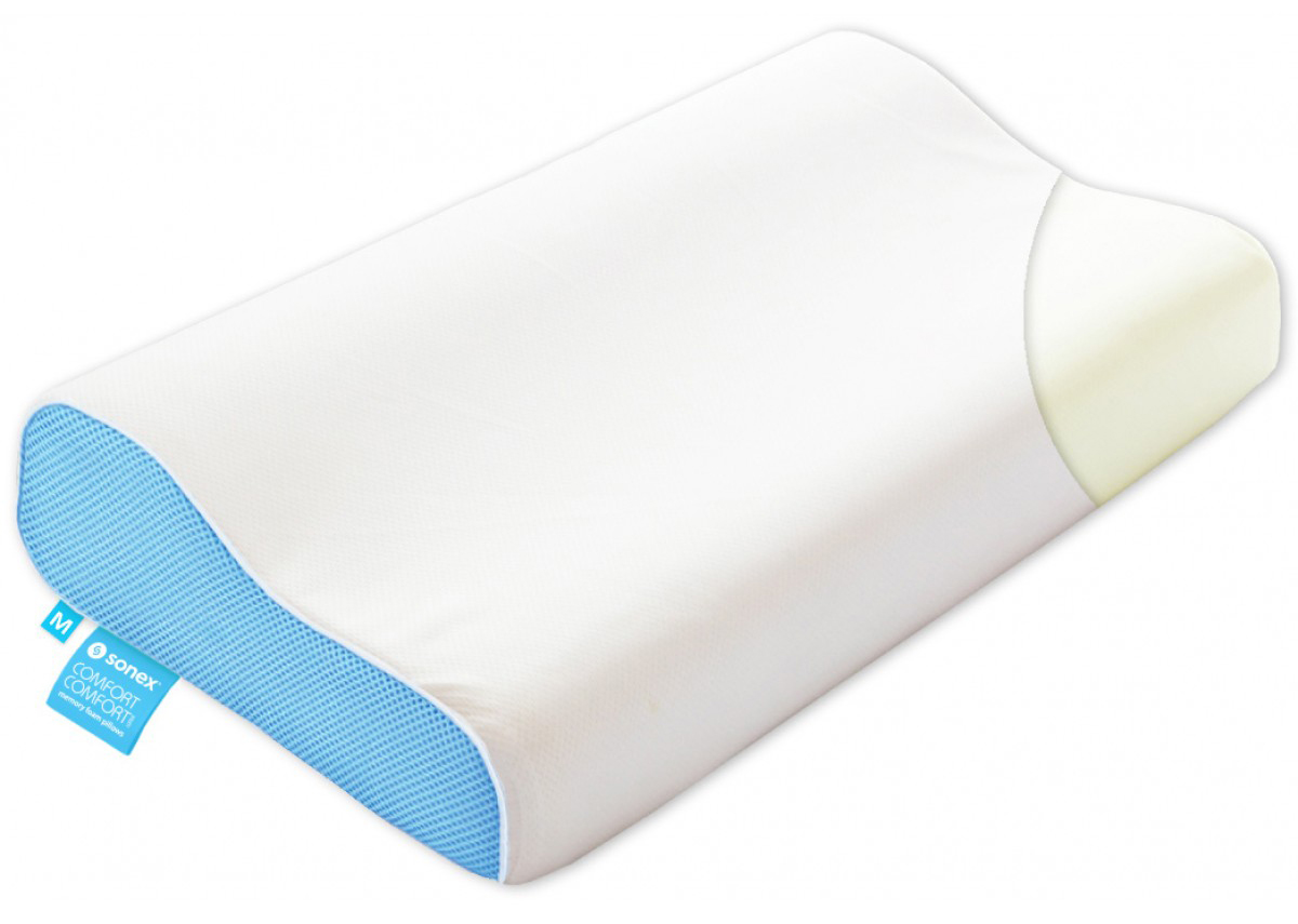 Подушка ортопедична Sonex Анатомічна з пам'яттю Comfort Wave 50x33x10/8 см (SO102069) - Фото 1