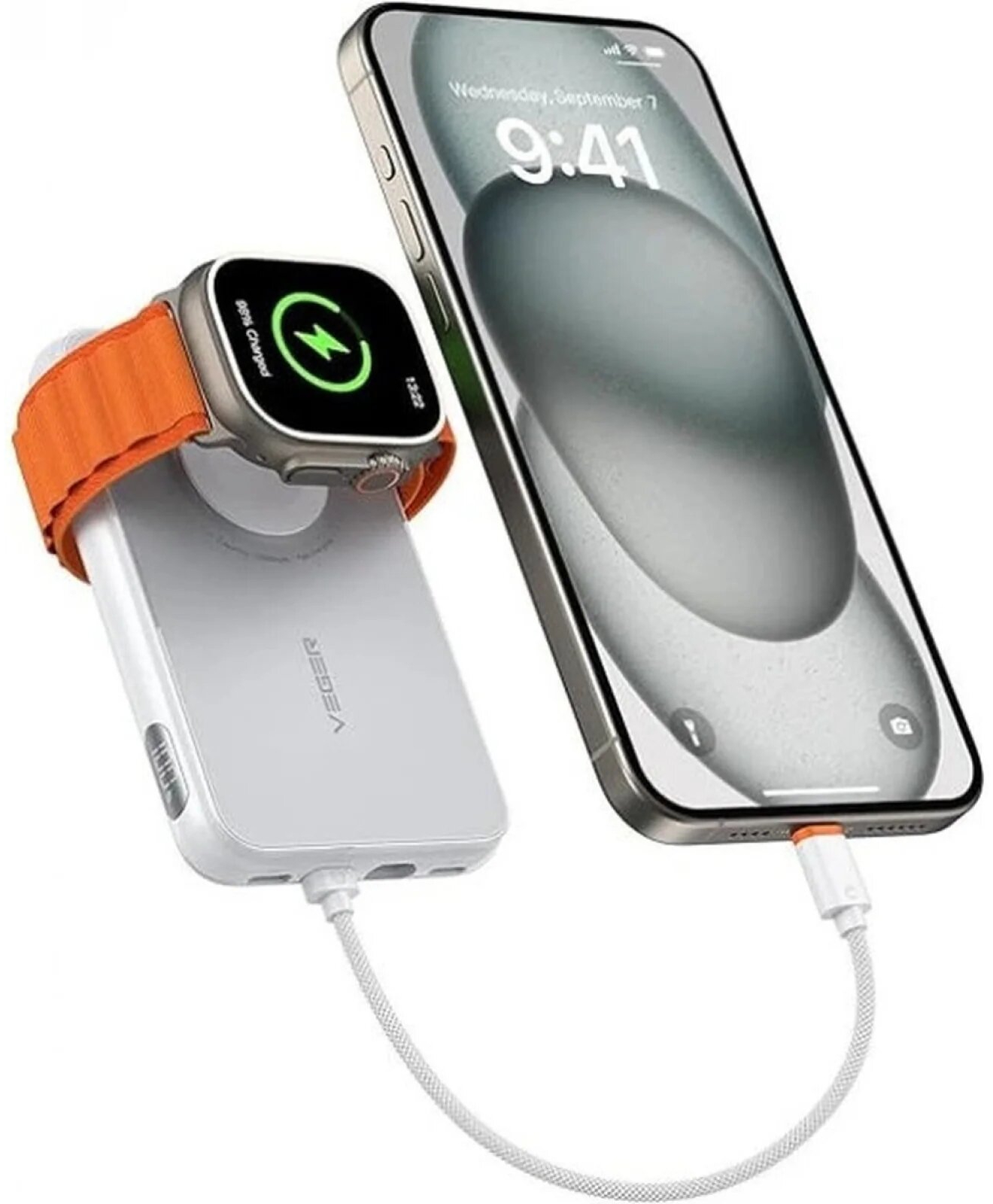 Батарея мобильная Veger V1171 10000mAh 20W White (X001XEVZ3L) - Фото 1