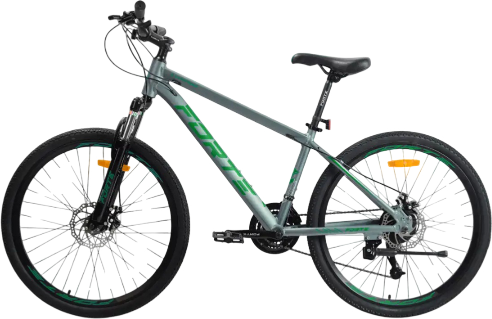 Купити Двоколісний велосипед Forte COMPASS 25.2615-03S Gray/Green - Фото 1 Двоколісний велосипед Forte COMPASS 25.2615-03S Gray/Green - Фото 1