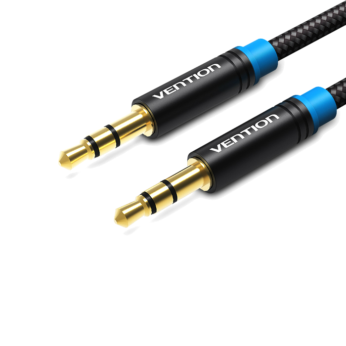 Кабель 3.5 мм - 3.5 мм Vention Audio 3.5 mm M - 3.5 mm M 1.5 m Black (P350AC150-B-M) - Фото 1