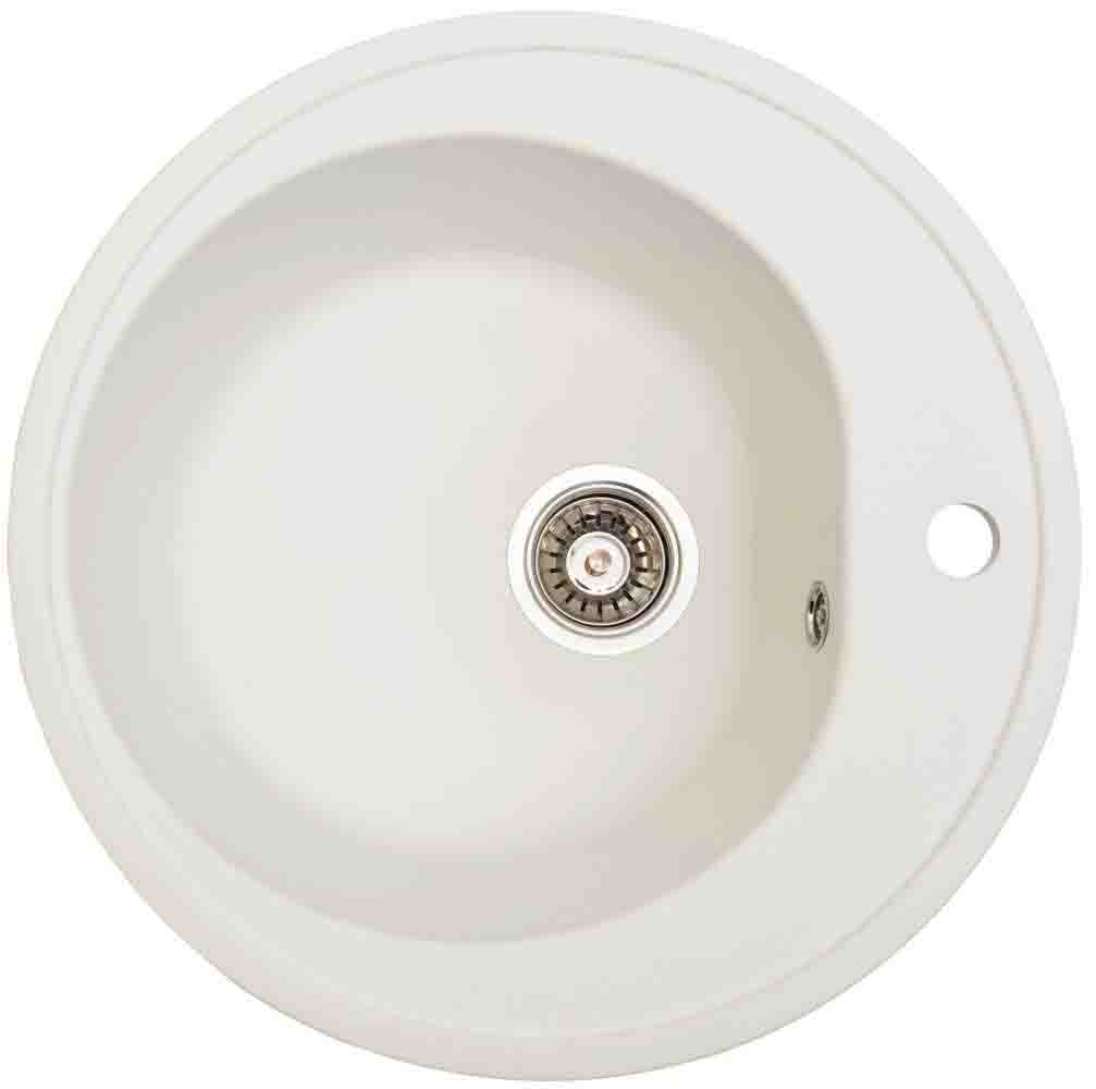 Мойка кухонная Ventolux FABIA (WHITE QUARTZ) - Фото 1