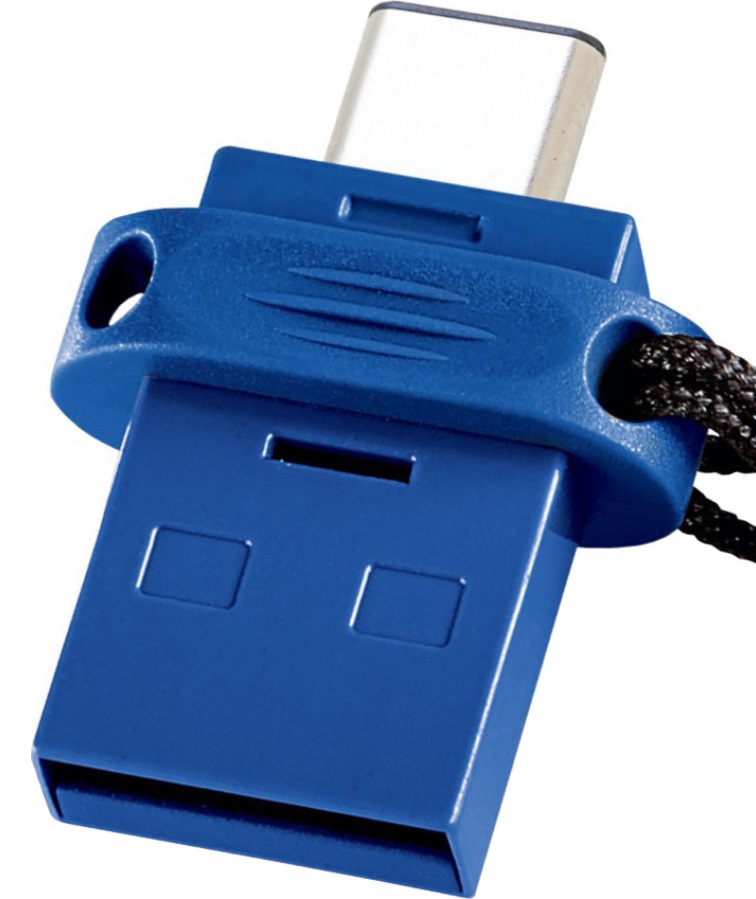Флеш USB Verbatim DUAL DRIVE 3.2 Gen 1/ USB C 64GB Blue (49967) - Фото 1