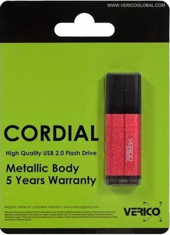Флеш USB Verico Cordial 32 GB Red (1UDOV-MFRD33-NN) - Фото 1