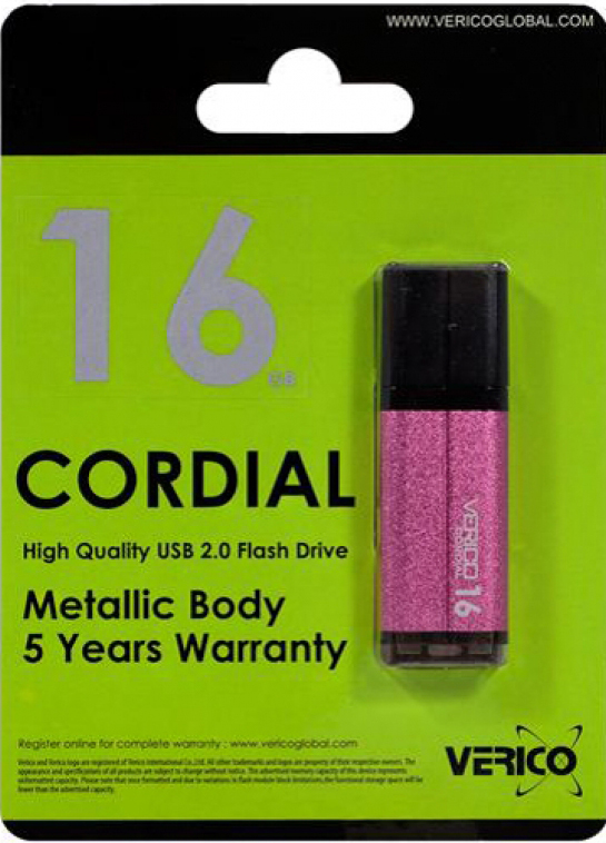 Флеш USB Verico Cordial 8 GB Pink (1UDOV-MFPK83-NN) - Фото 1