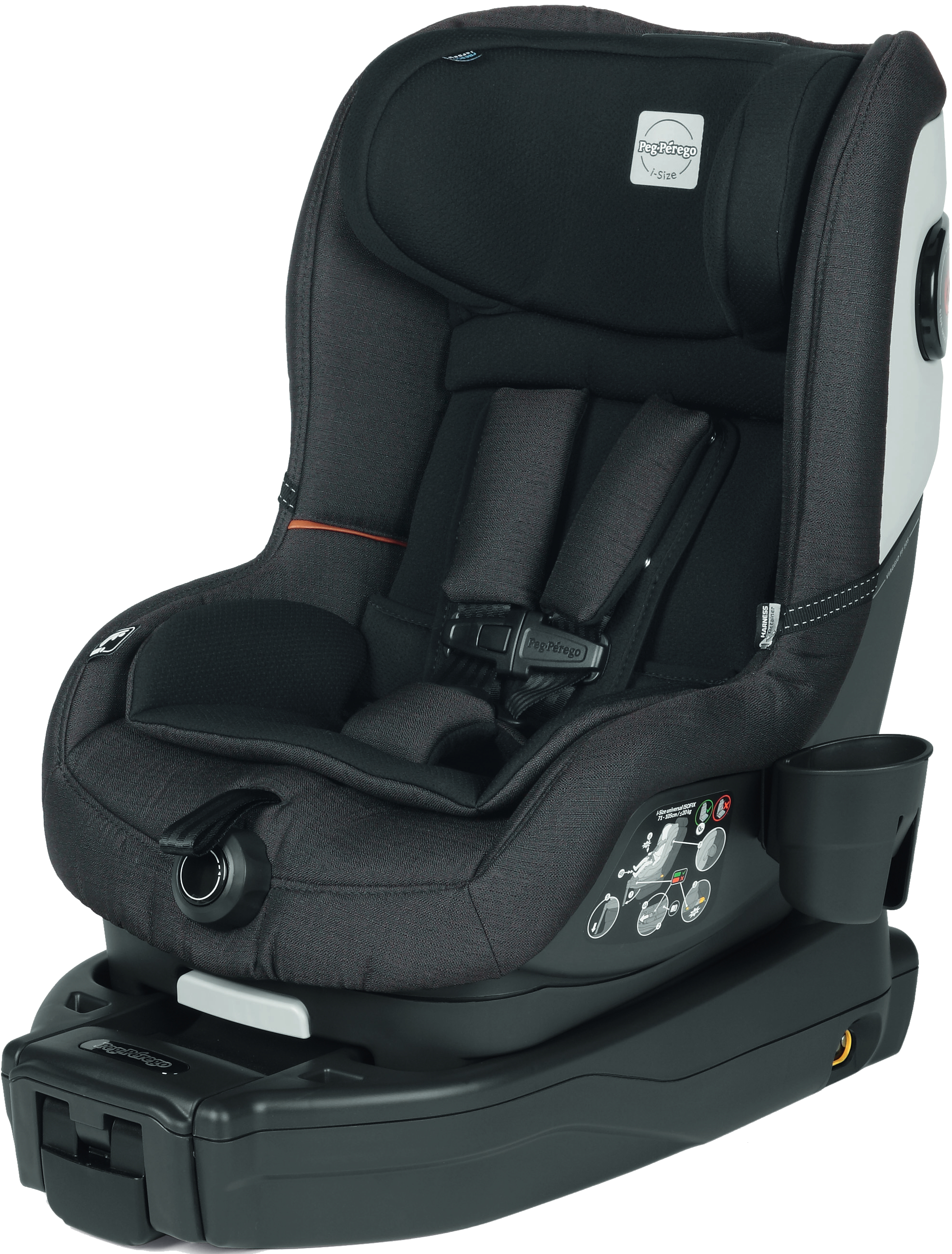 Автокресло Peg-Perego Viaggio FF105 Ebony с базой I-size Dark gray (PACK01-FF105000001) - Фото 1