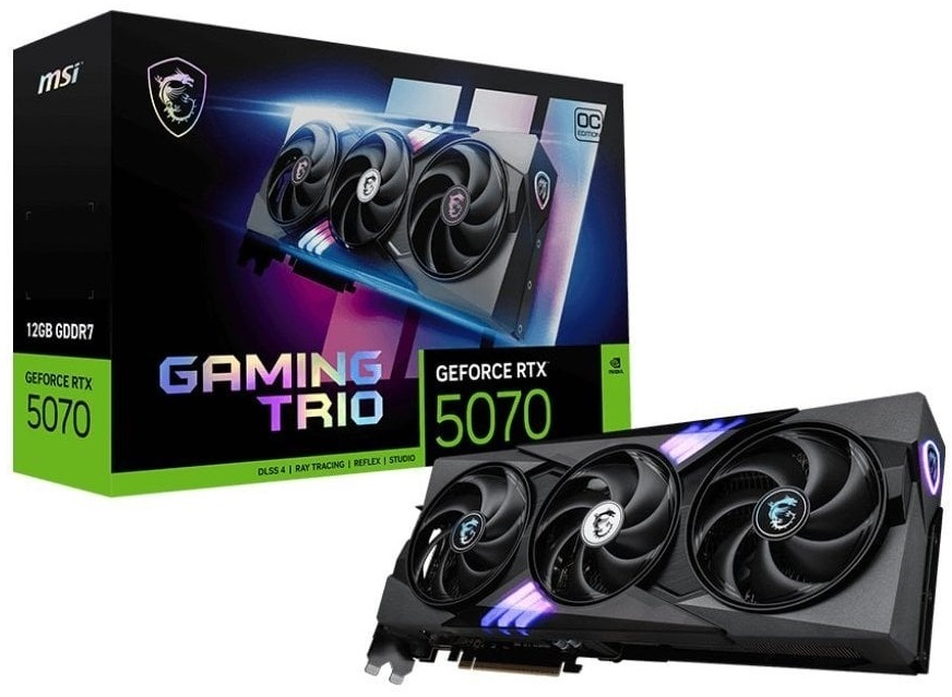 Відеокарта MSI RTX5070 12GB GDDR7 (RTX5070 12G GAMING TRIO OC) - Фото 1
