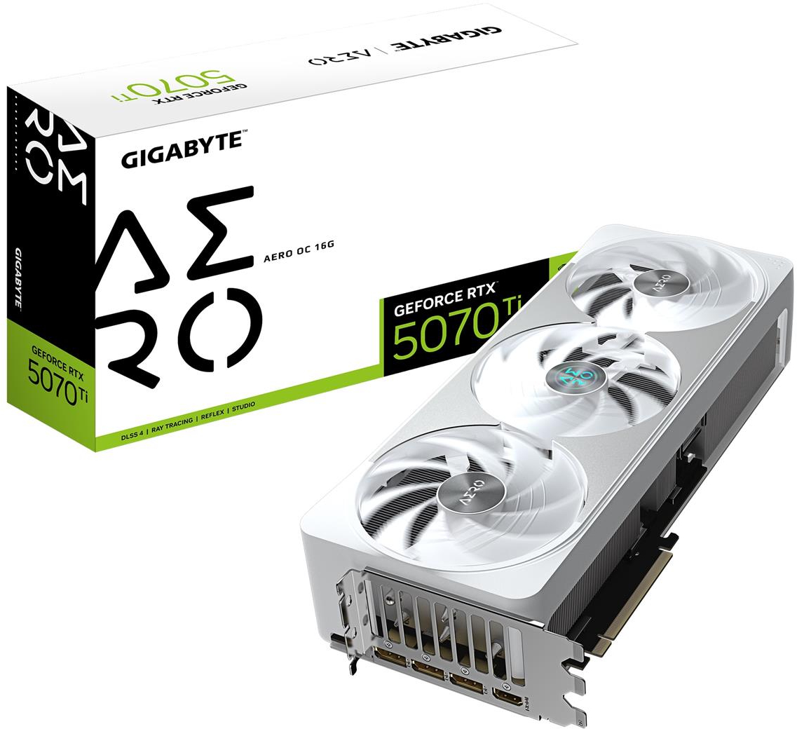Відеокарта Gigabyte GeForce RTX 5070 Ti AERO OC 16G (GV-N507TAERO OC-16GD) - Фото 1