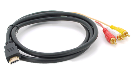 Кабель HDMI Voltronic HDMI-3RCA 1.5m 2 ferrit Black/Red (YT-HDMI-3RCA) - Фото 1