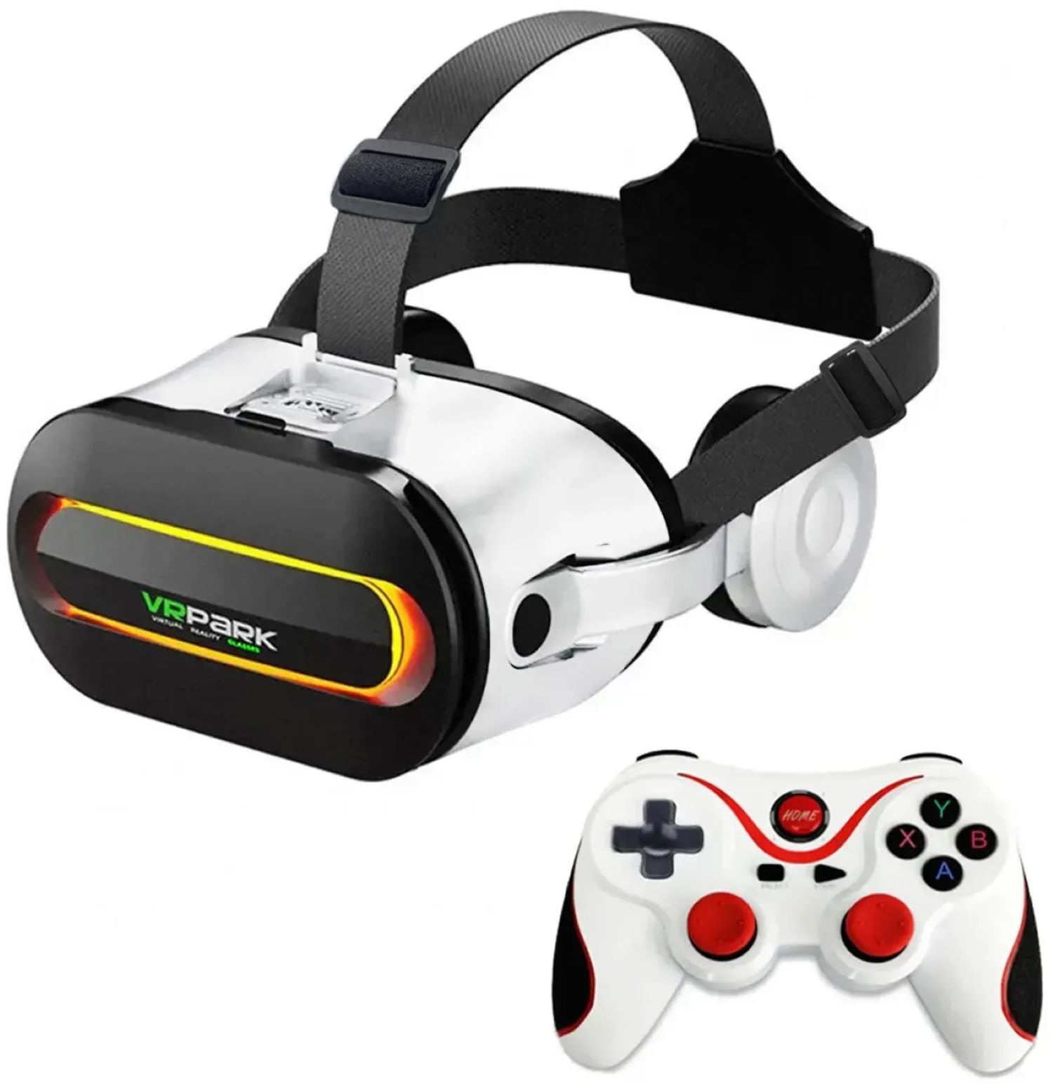 Очки виртуальной реальности VR Park для смартфонов VR с джостиком Terios T3 white - Фото 1