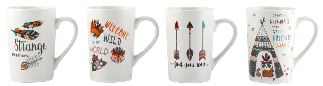 Чашка Vittora Индейцы 370 мл в ассортименте (VT-C-217370) - Фото 1