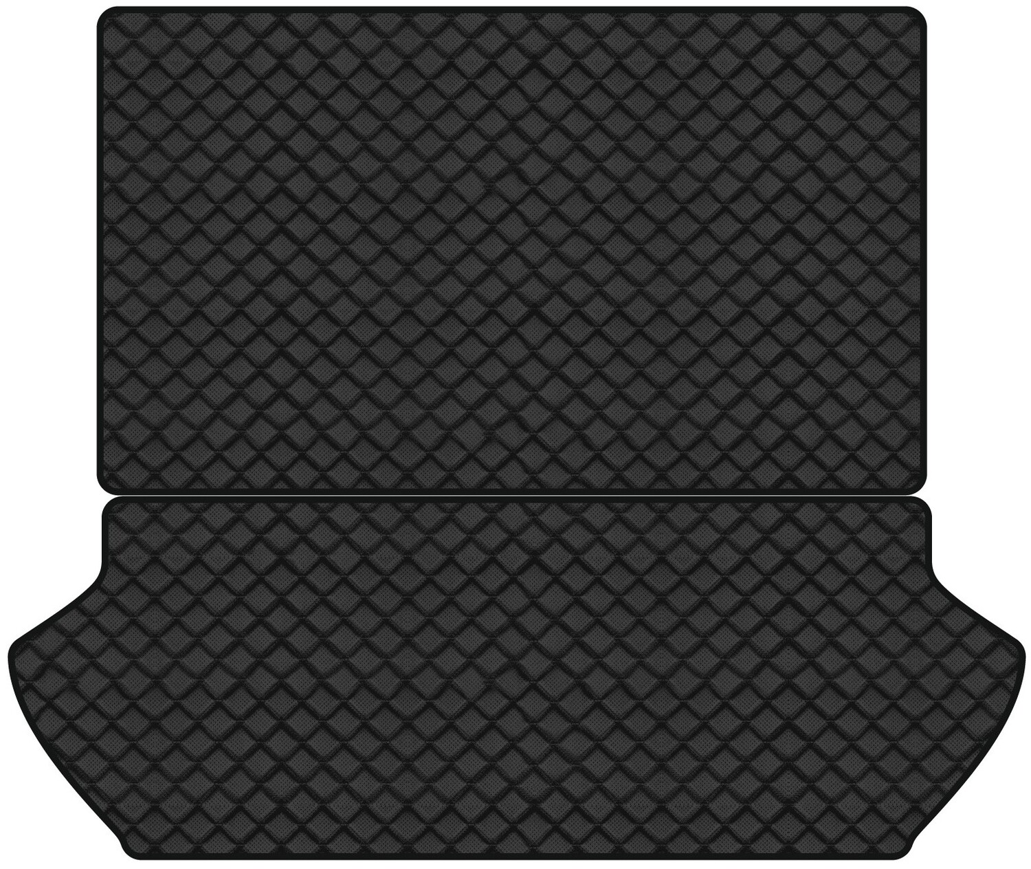 Килимок з екошкіри в багажник авто EVAtech для XC90 Volvo 2002-2014 1 покоління SUV EU (VV1587BG2BBB) - Фото 1