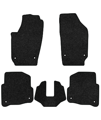 Коврики ворсовые в салон авто EVAtech Premium для Volkswagen Polo (IV) 3-doors 2001-2009 4 поколение Htb EU черный кант (VW12025CGK5TL8VPB) - Фото 1