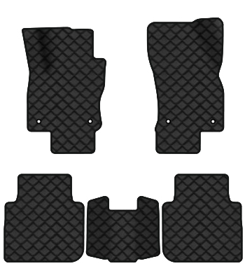 Коврики из экокожи в салон авто EVAtech ECO для Tiguan Allspace 5 seats Volkswagen 2016-2020 1 поколение SUV USA (VW13965CC5AV4BBB) - Фото 1