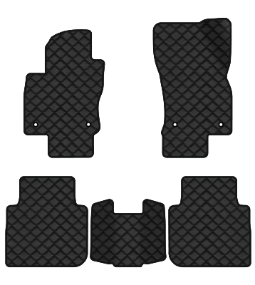 Коврики из экокожи в салон авто EVAtech ECO для Tiguan Allspace 5 seats Volkswagen 2016-2020 1 поколение SUV USA (VW13965CJ5AV4BBB) - Фото 1
