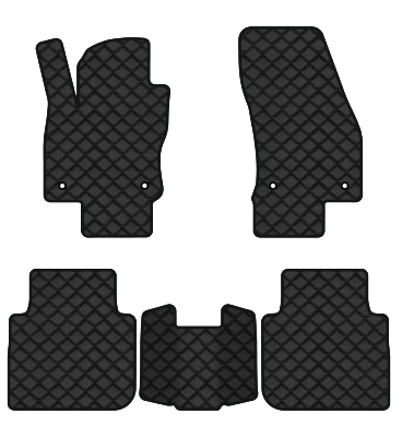 Коврики из экокожи в салон авто EVAtech ECO для Tiguan Allspace 5 seats Volkswagen 2016-2020 1 поколение SUV USA (VW13965CL5AV4BBB) - Фото 1