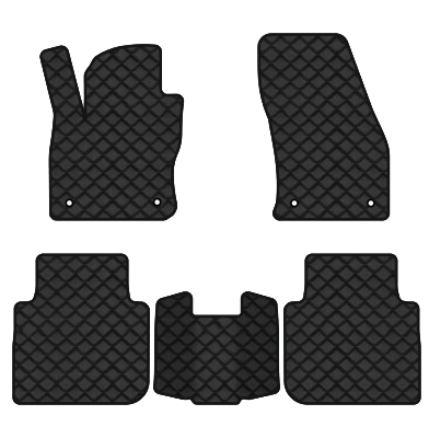 Коврики из экокожи в салон авто EVAtech ECO для Tiguan Allspace 5 seats Volkswagen 2016-2020 1 поколение SUV USA (VW13965CQ5AV4BBB) - Фото 1