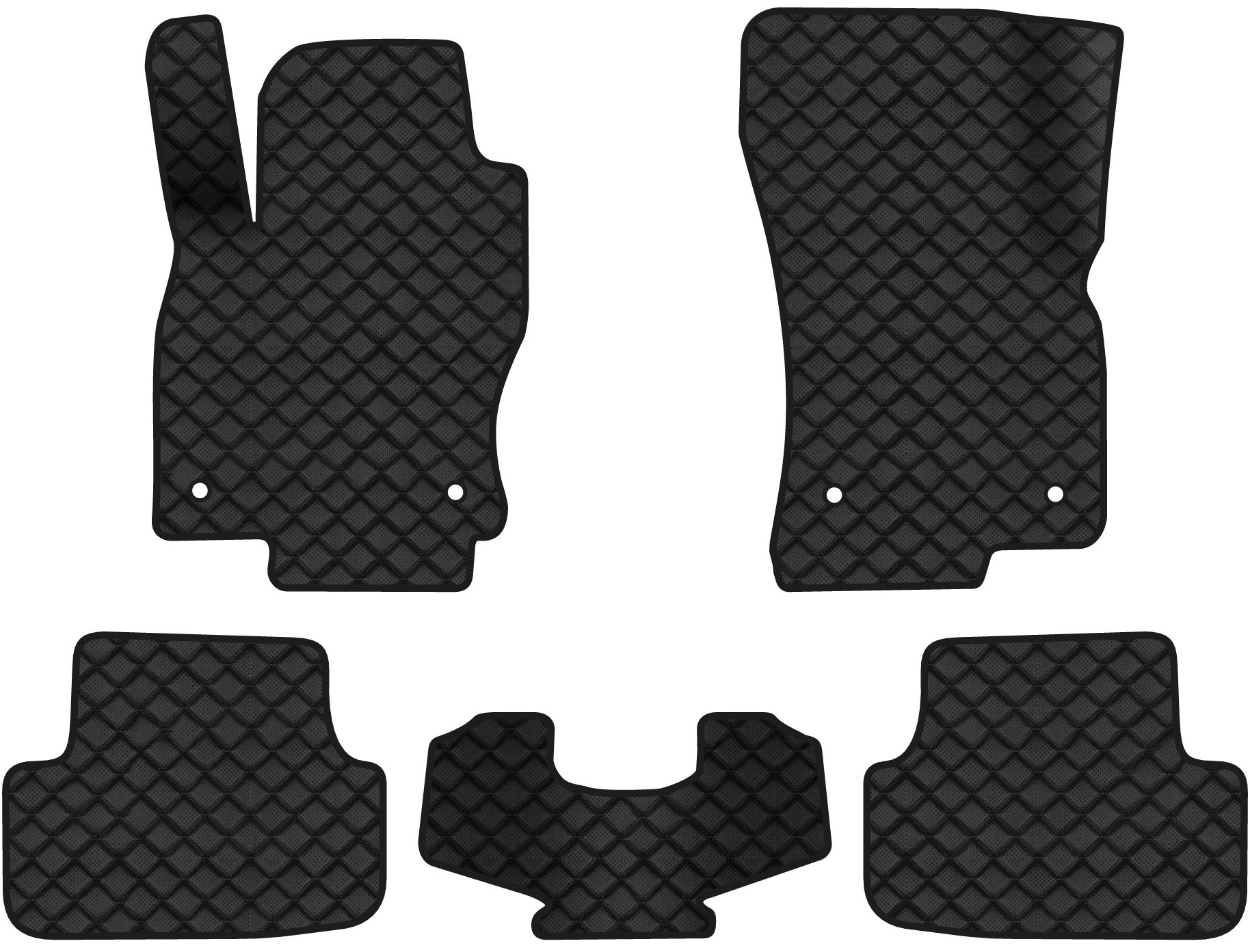 Коврики из экокожи в салон авто EVAtech ECO для Golf (VII) Volkswagen 2012-2020 7 поколение Htb USA (VW14517CH5AV4BBB) - Фото 1