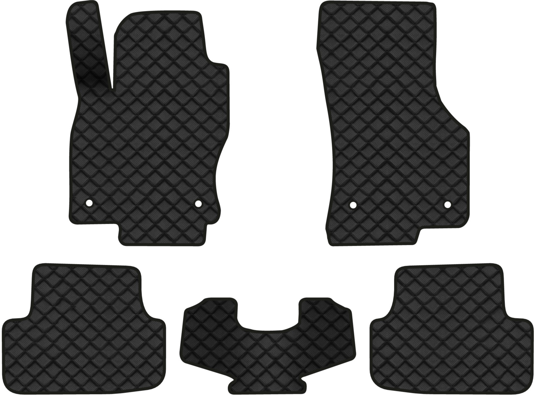 Коврики из экокожи в салон авто EVAtech ECO для Golf (VII) Volkswagen 2012-2020 7 поколение Htb USA (VW14517CL5AV4BBB) - Фото 1