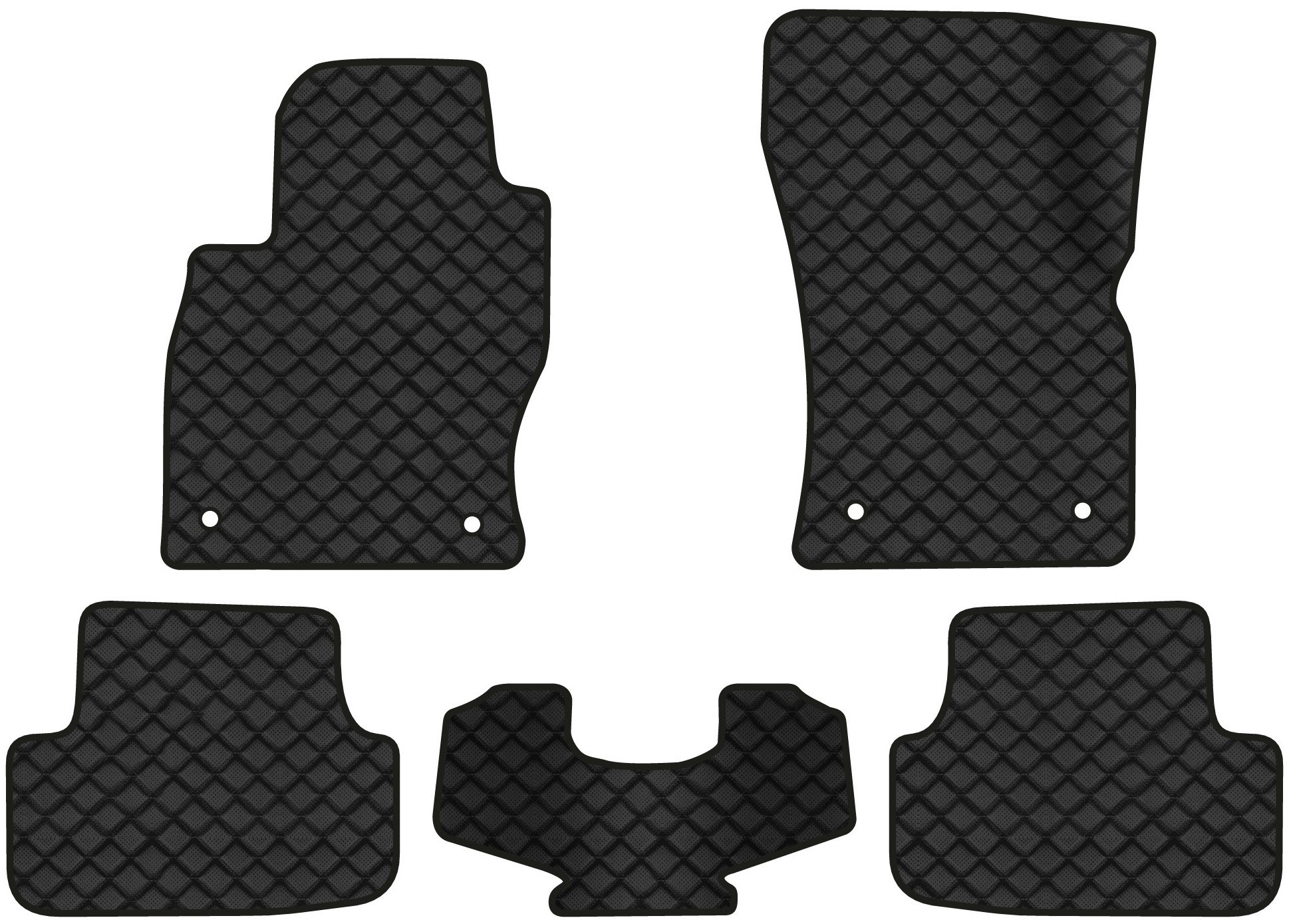 Коврики из экокожи в салон авто EVAtech ECO для Golf (VII) Volkswagen 2012-2020 7 поколение Htb USA (VW14517CP5AV4BBB) - Фото 1