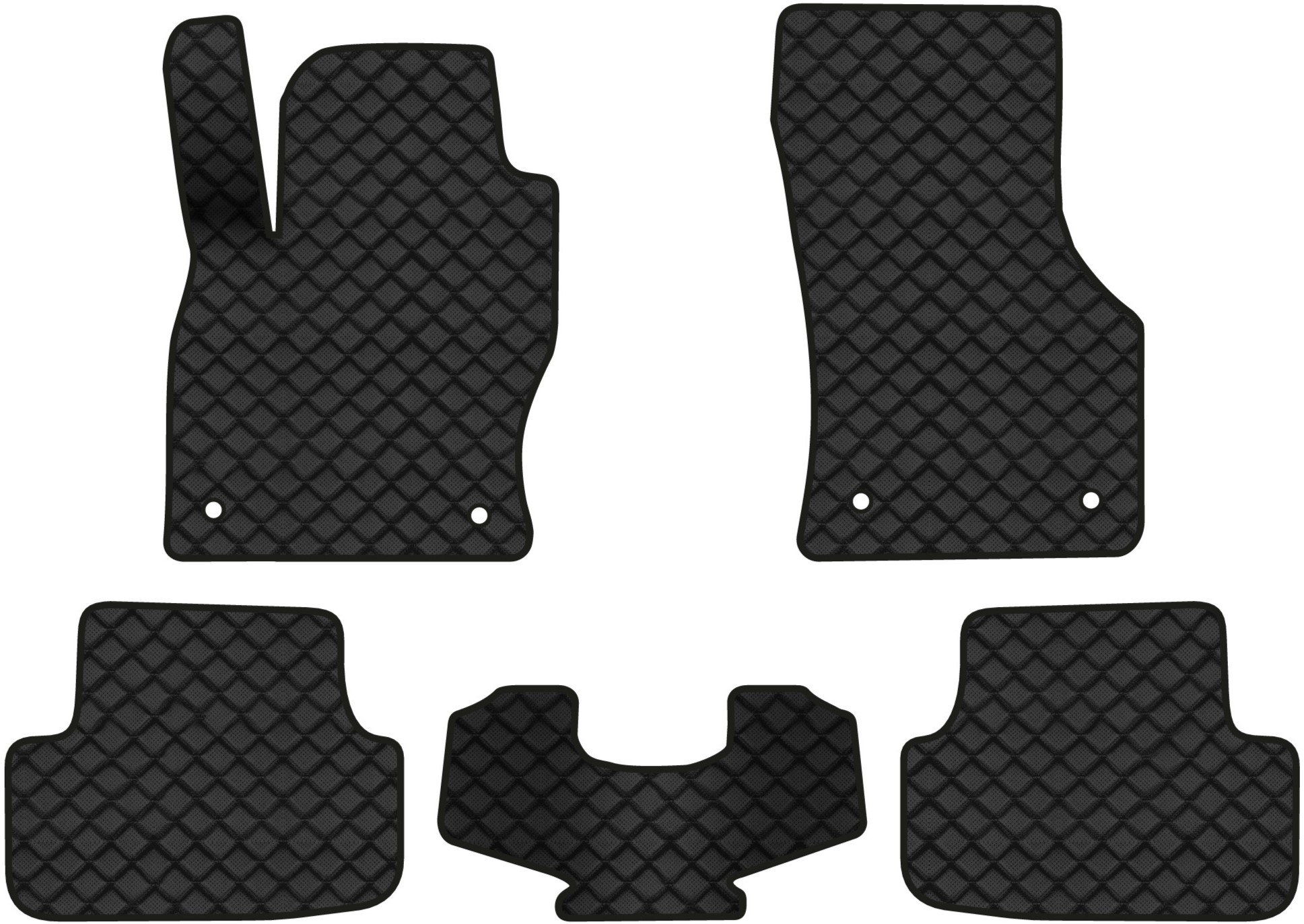 Коврики из экокожи в салон авто EVAtech ECO для Golf (VII) Volkswagen 2012-2020 7 поколение Htb USA (VW14517CR5AV4BBB) - Фото 1