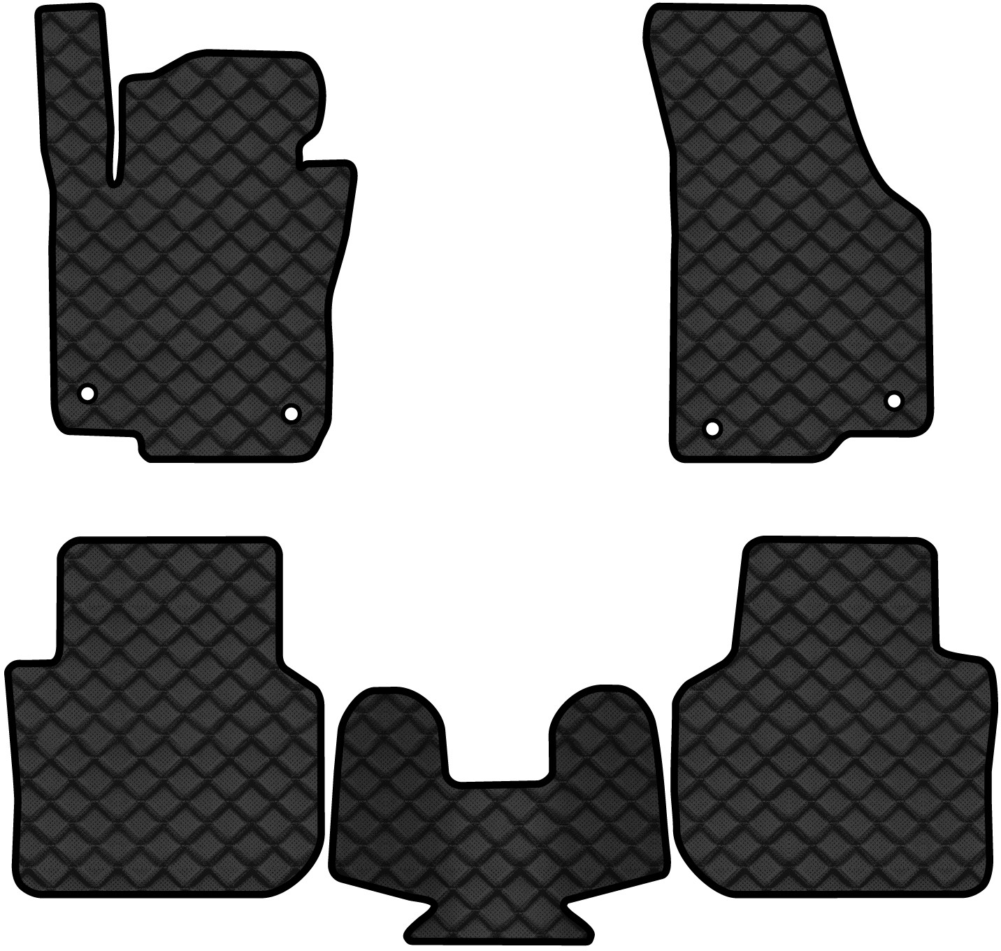 Коврики из экокожи в салон авто EVAtech ECO для Passat NMS Restyling Volkswagen 2015-2019 1 поколение Sedan USA (VW1696CR5AV4BBLB) - Фото 1