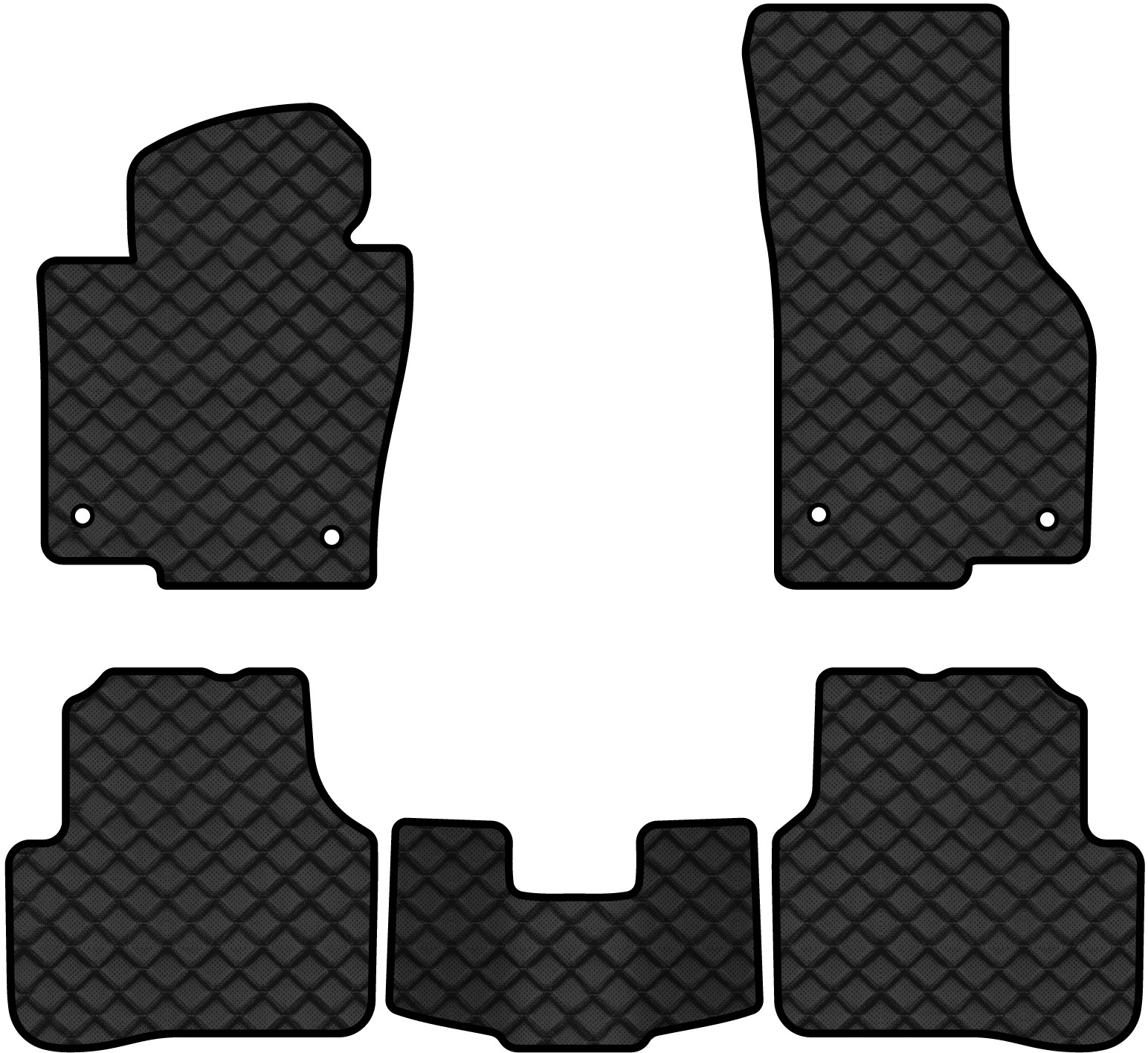 Коврики из экокожи в салон авто EVAtech ECO для Passat Alltrack (B7) Volkswagen 2010-2014 7 поколение Combi EU (VW1711CG5AV4BBB) - Фото 1