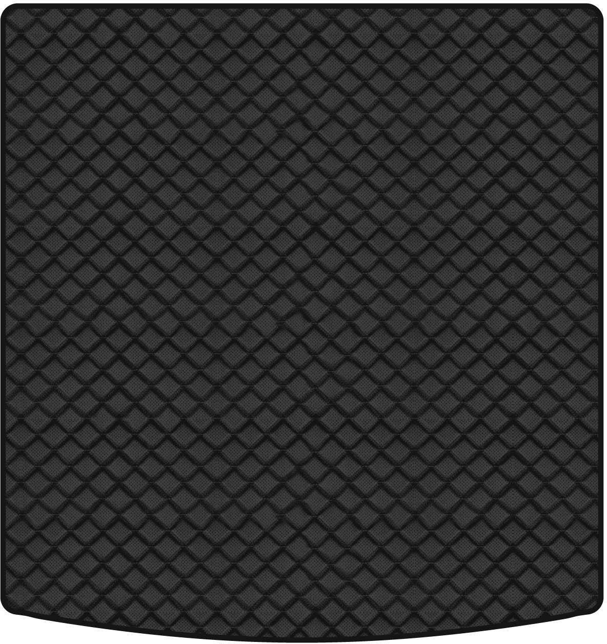 Коврик из экокожи в багажник авто EVAtech для Tiguan Allspace 7 seats Volkswagen 2016-2020 1 поколение SUV USA (VW1727B1BBLB) - Фото 1