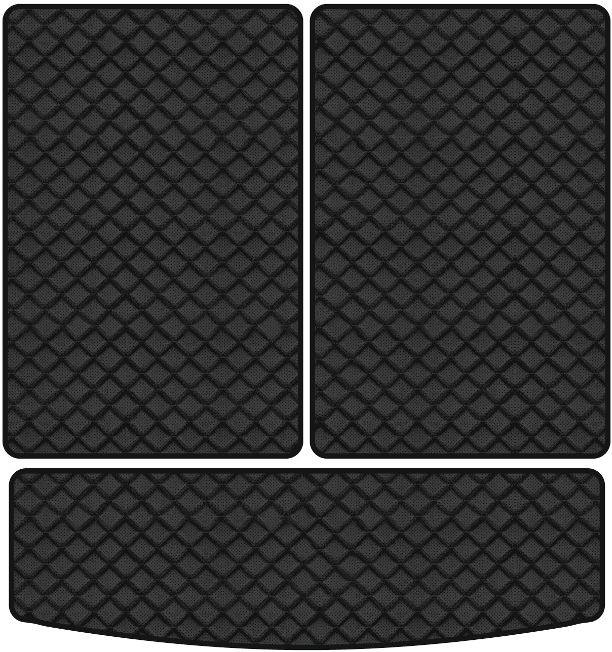 Коврик из экокожи в багажник авто EVAtech для Tiguan Allspace 7 seats Volkswagen 2016-2020 1 поколение SUV USA (VW1727BE3BBLB) - Фото 1