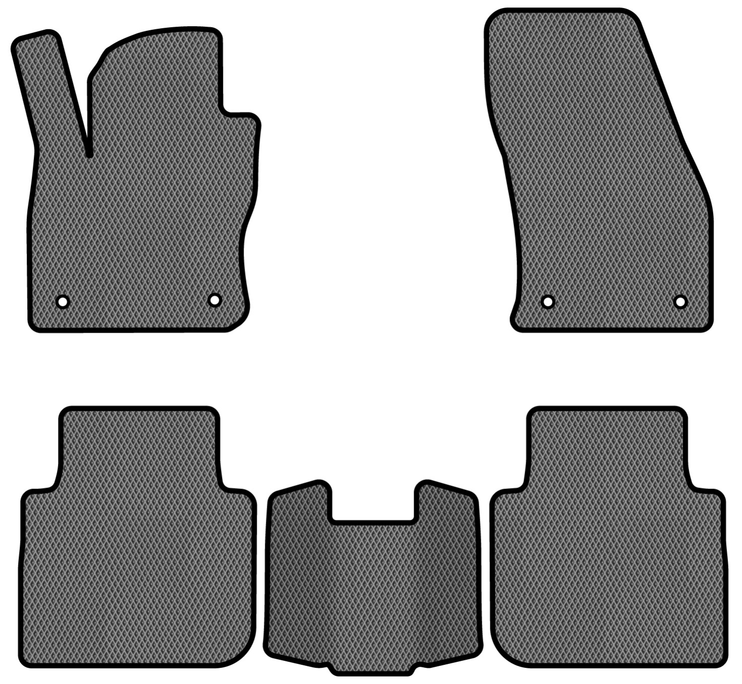 EVA килимки в салон авто EVAtech для Tiguan Allspace 7 seats Volkswagen 2016-2020 1 покоління SUV USA (VW1727CR5AV4RGB) - Фото 1