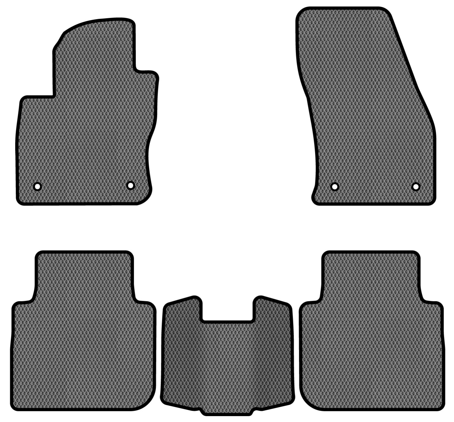 EVA коврики в салон авто EVAtech для Tiguan Allspace 7 seats Volkswagen 2016-2020 1 поколение SUV USA (VW1727CS5AV4RGB) - Фото 1