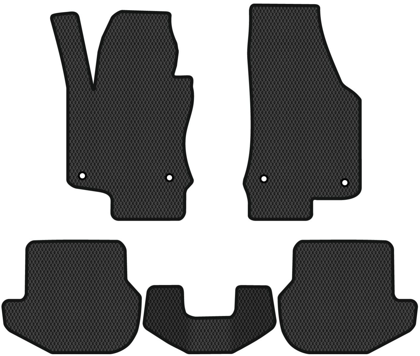 EVA коврики в салон авто EVAtech для Eos Volkswagen 2006-2015 1 поколение Cabrio USA VW1810CV5AV4RBB - Фото 1