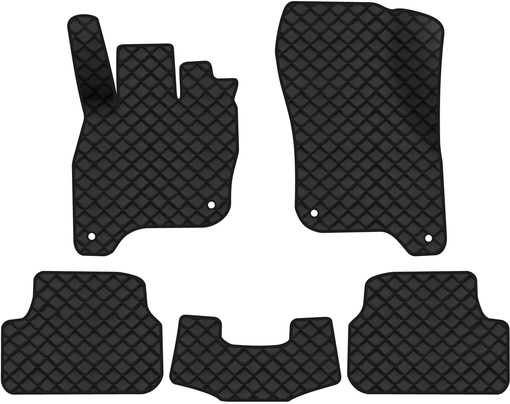 Коврики из экокожи в салон авто EVAtech ECO для e-Golf Volkswagen 2014-2017 1 поколение Htb EU (VW1878C5AV4BBB) - Фото 1