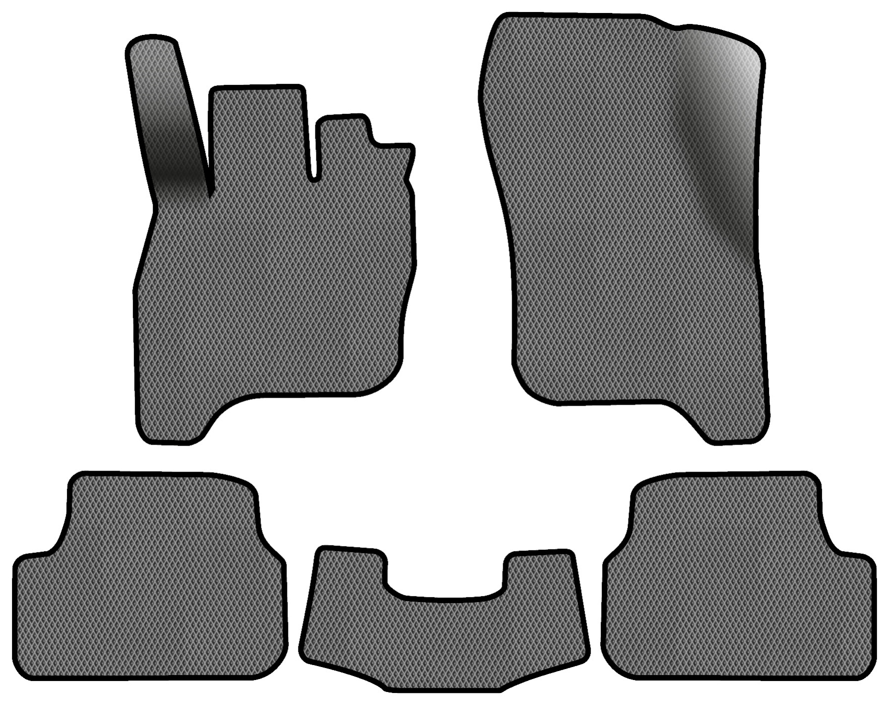 EVA коврики в салон авто EVAtech для e-Golf Volkswagen 2014-2017 1 поколение Htb EU VW1878C5RGB - Фото 1