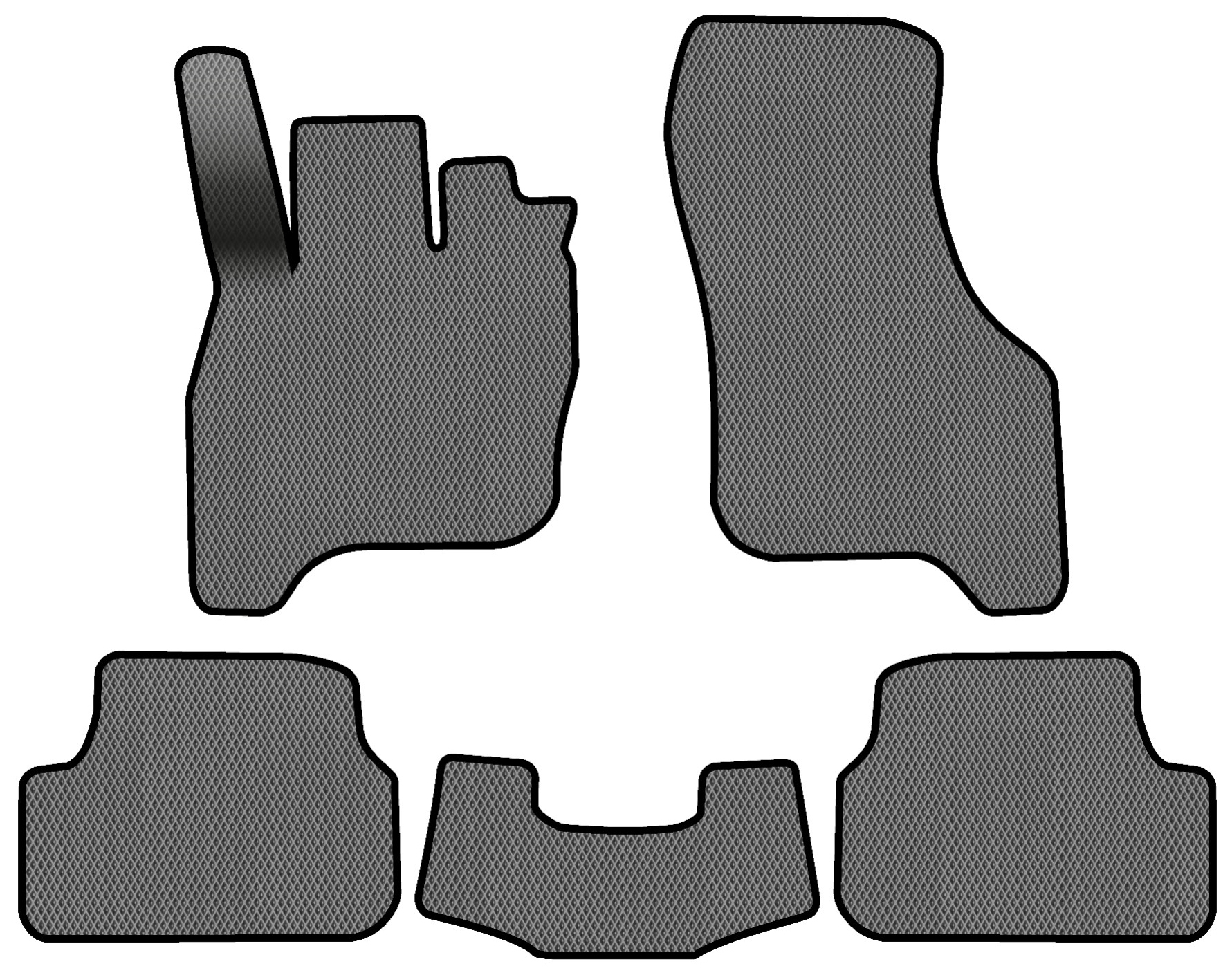 EVA килимки в салон авто EVAtech для e-Golf Volkswagen 2014-2017 1 покоління Htb EU VW1878CV5RGB - Фото 1