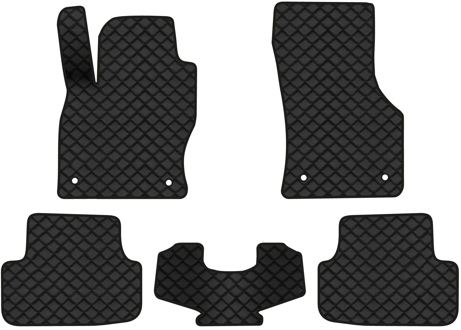Коврики из экокожи в салон авто EVAtech ECO для Golf (VII) Volkswagen 2012-2020 7 поколение Htb EU (VW1884CR5AV4BBB) - Фото 1