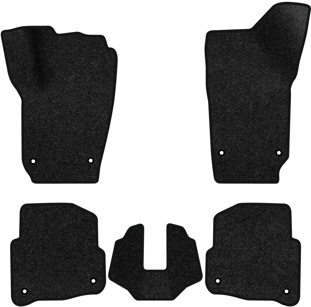 Коврики ворсовые в салон авто EVAtech Premium для Volkswagen Polo (IV) 3-doors 2001-2009 4 поколение Htb EU черный кант (VW1897CDK5AV8VPB) - Фото 1