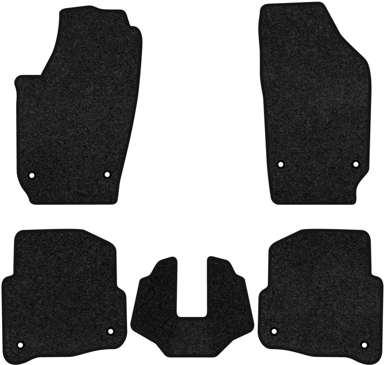 Коврики ворсовые в салон авто EVAtech Premium для Volkswagen Polo (IV) 3-doors 2001-2009 4 поколение Htb EU черный кант (VW1897CGK5AV8VPB) - Фото 1