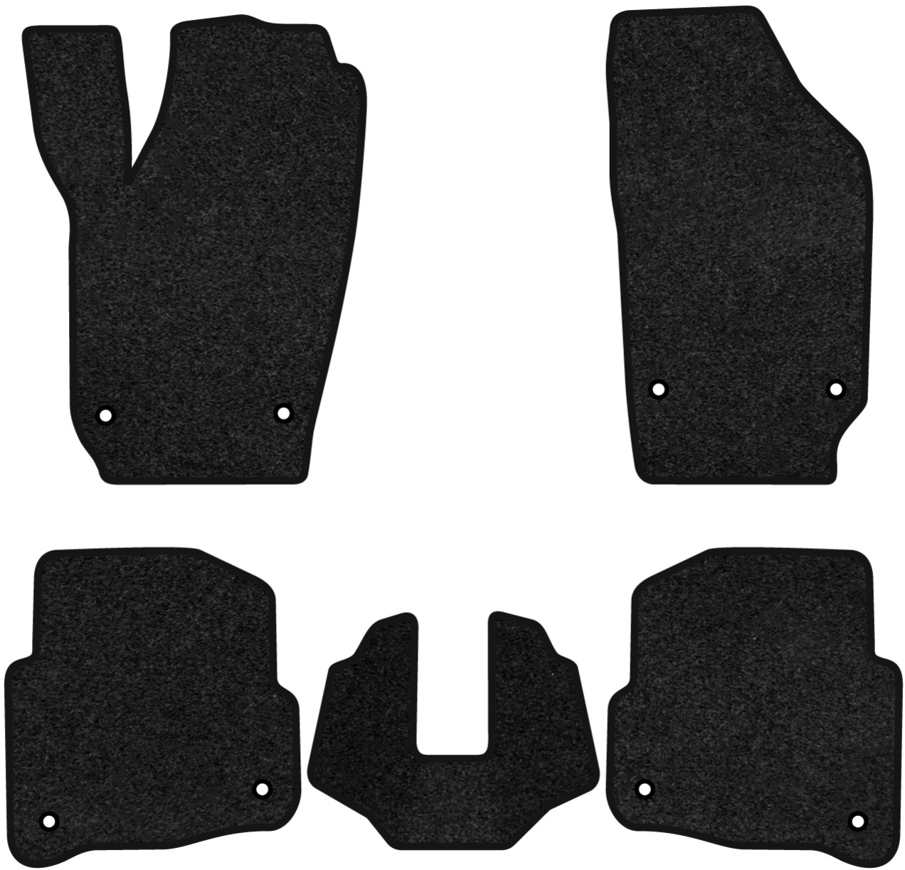 Коврики ворсовые в салон авто EVAtech Premium для Volkswagen Polo (IV) 3-doors 2001-2009 4 поколение Htb EU черный кант (VW1897CVK5AV8VPB) - Фото 1