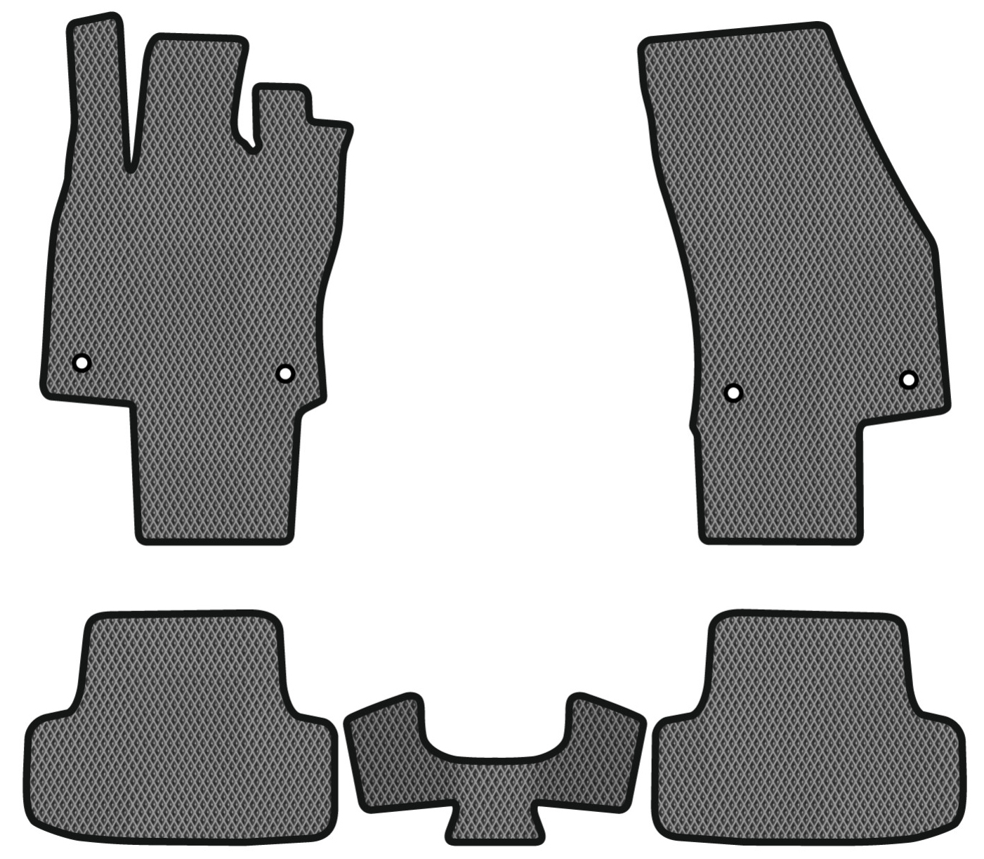 EVA коврики в салон авто EVAtech для T-Roc Volkswagen 2017 1 поколение SUV EU (VW1899CV5AV4RGB) - Фото 1