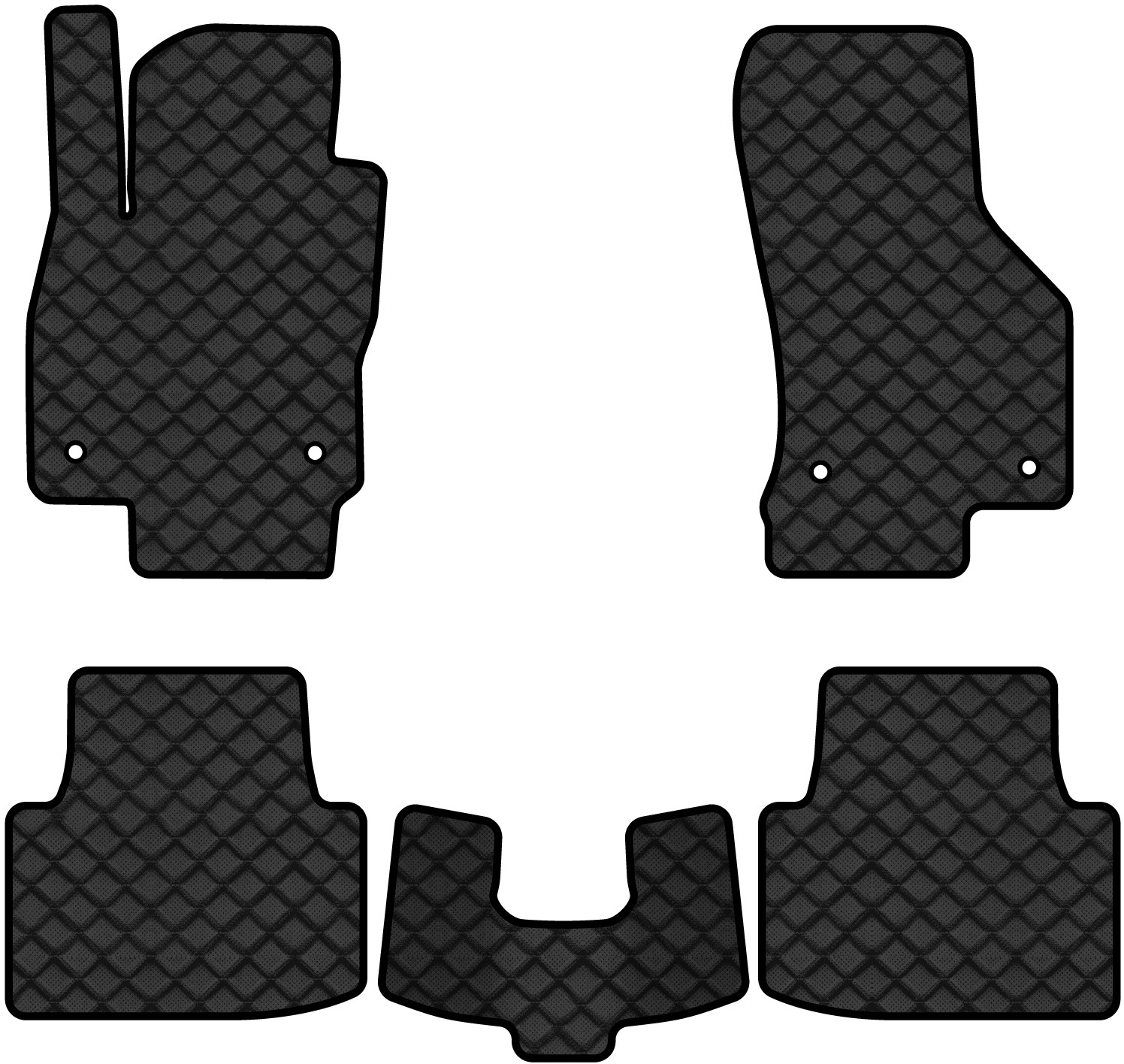 Коврики из экокожи в салон авто EVAtech ECO для Passat (B8) Volkswagen 2014-2023 8 поколение Combi EU VW31151CL5AV4BBB - Фото 1